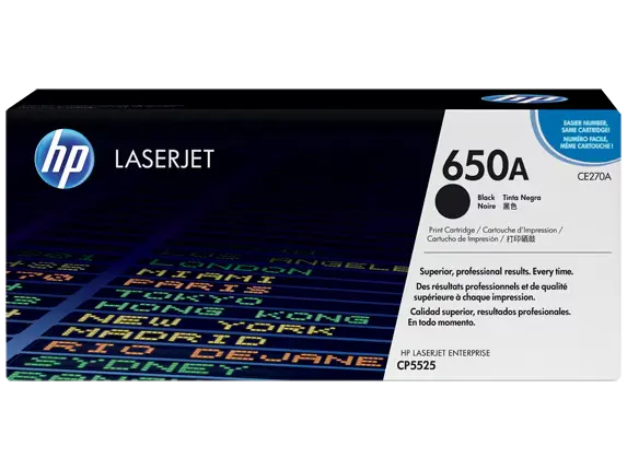 HP 650A Black Original LaserJet Toner