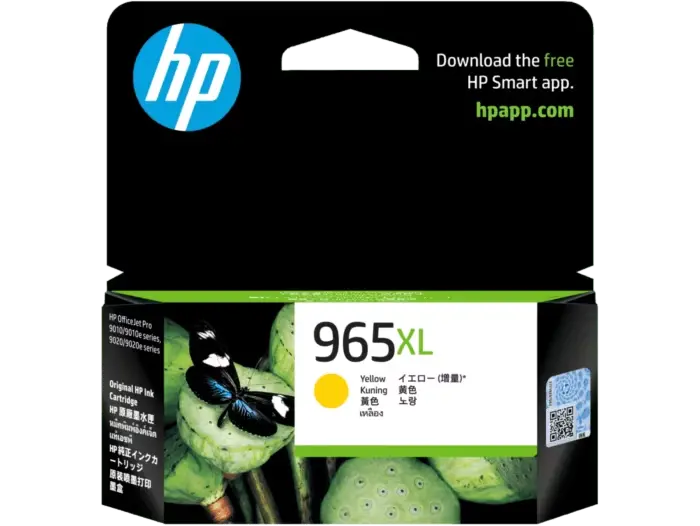 HP 965XL High Yield Yellow Original Ink / Tinta Cartridge