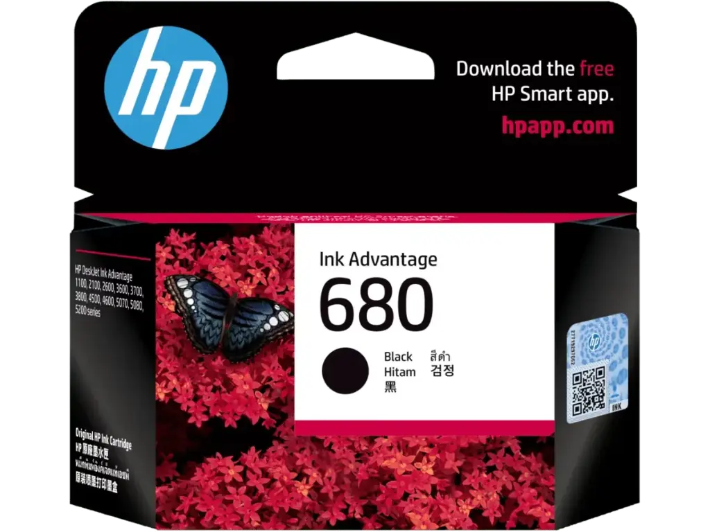 HP 680 Black Original Ink / Tinta Advantage Cartridge