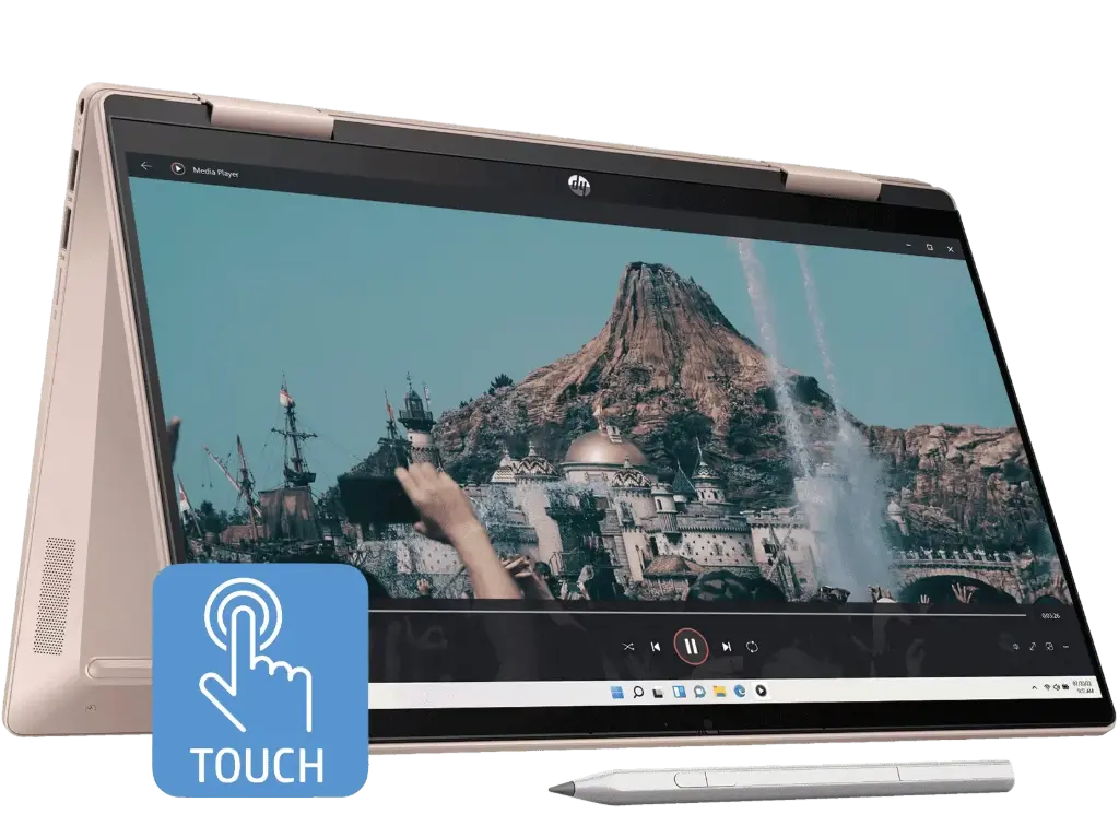 HP Pavilion x360 14 inch 2-in-1 Laptop 14-ek2666TU, Gold