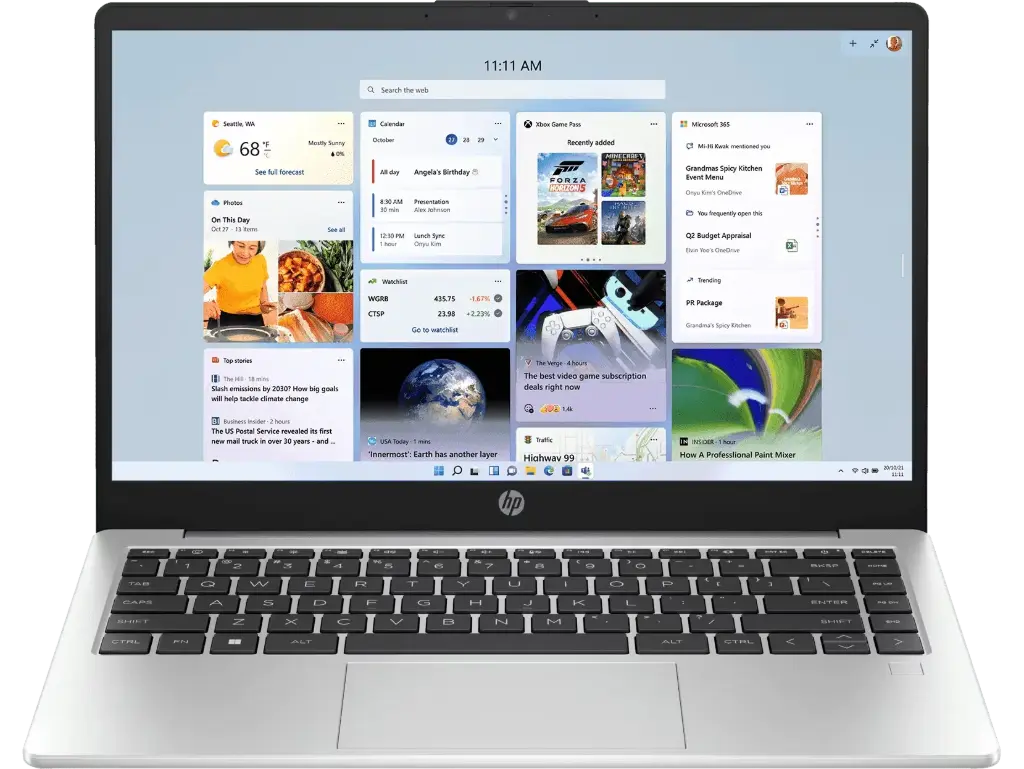 HP 240 14 inch G10 Business Laptop, Silver