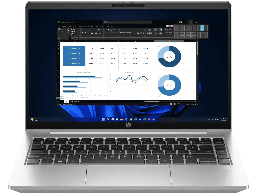 HP ProBook 440 14 inch G10 Business Laptop Wolf Pro Security Edition, Silver