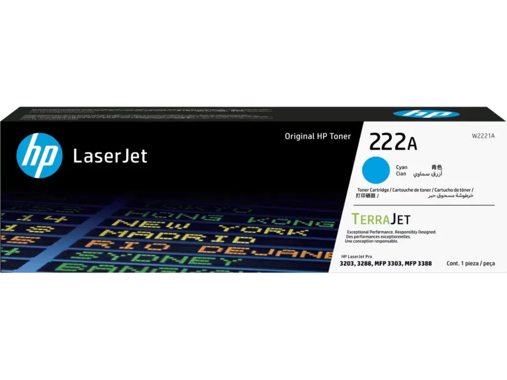 HP 222A Cyan Original LaserJet Toner Cartridge