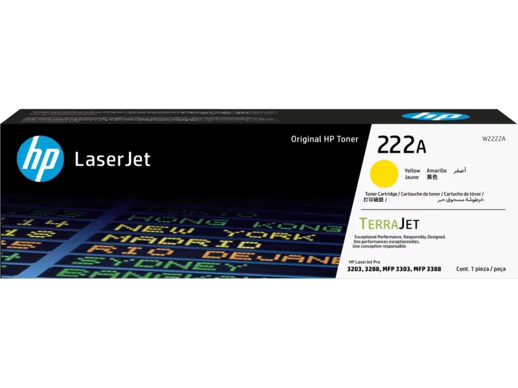 HP 222A Yellow Original LaserJet Toner Cartridge