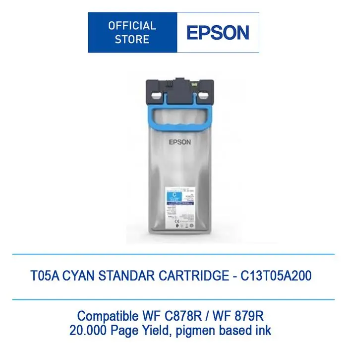 TINTA EPSON FOR WORKFORCE C13T05A20N (T05A2) Cyan Standard