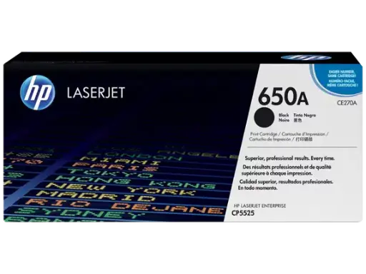 HP 650A Black Original LaserJet Toner