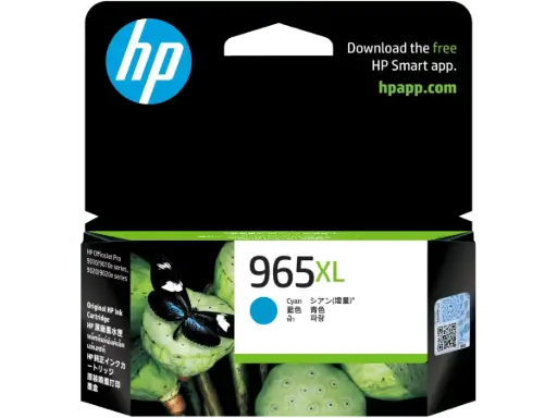 HP 965XL High Yield Cyan Original Ink / Tinta Cartridge