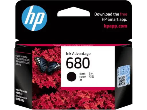 HP 680 Black Original Ink / Tinta Advantage Cartridge