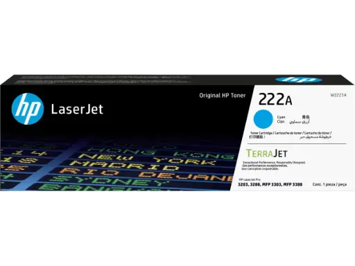 HP 222A Cyan Original LaserJet Toner Cartridge